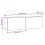 Mueble para TV madera contrachapada gris Sonoma 100x30x30 cm