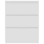 Aparador de madera contrachapada blanco 60x35x76 cm