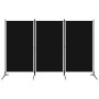 Biombo divisor de 3 paneles negro 260x180 cm