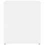 Baúl almacenaje madera contrachapada blanco brillo 84x42x46 cm
