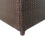 Caja de almacenaje jardín ratán sintético marrón 120x50x60 cm