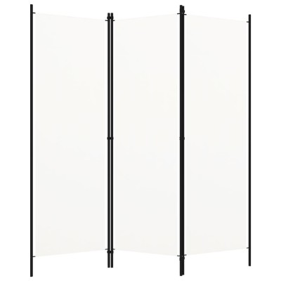 Biombo divisor de 3 paneles blanco 150x180 cm