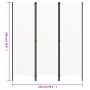 Biombo divisor de 3 paneles blanco 150x180 cm