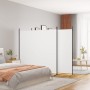 Biombo divisor de 3 paneles de tela blanco 525x180 cm