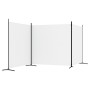 Biombo divisor de 3 paneles de tela blanco 525x180 cm