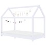 Estructura de cama infantil madera maciza pino blanco 70x140 cm