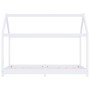Estructura de cama infantil madera maciza pino blanco 70x140 cm