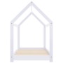 Estructura de cama infantil madera maciza pino blanco 70x140 cm