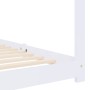 Estructura de cama infantil madera maciza pino blanco 70x140 cm