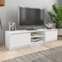 Mueble para TV madera contrachapada blanco 140x40x35,5 cm