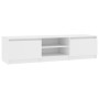 Mueble para TV madera contrachapada blanco 140x40x35,5 cm