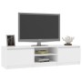 Mueble para TV madera contrachapada blanco 140x40x35,5 cm