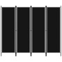 Biombo divisor de 4 paneles negro 200x180 cm