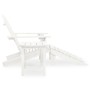 Silla con otomana y mesa jardín Adirondack macizo abeto blanco