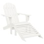 Silla con otomana y mesa jardín Adirondack macizo abeto blanco