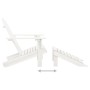 Silla con otomana y mesa jardín Adirondack macizo abeto blanco