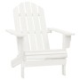 Silla con otomana y mesa jardín Adirondack macizo abeto blanco