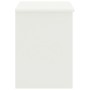 Mesita de noche madera maciza de mango blanco 35x30x40 cm