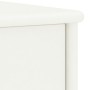 Mesita de noche madera maciza de mango blanco 35x30x40 cm