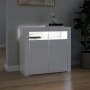 Aparador con luces LED blanco brillante 80x35x75 cm