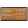 Mesa bar estante almacenaje 120x60x110 cm ratán sintético negro