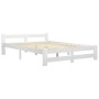 Estructura de cama sin colchón madera de pino blanco 120x200 cm
