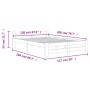 Estructura de cama sin colchón madera de pino blanco 120x200 cm