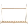 Estructura de cama infantil de madera maciza de pino 80x160 cm