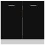 Armario inferior fregadero contrachapada negro 80x46x81,5cm