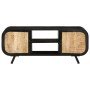 Mueble para TV de madera maciza de mango rugosa 110x30x45 cm