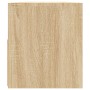 Mueble de TV con luces LED roble Sonoma 90x35x40 cm