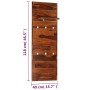 Perchero de madera maciza de sheesham 118x40 cm