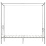 Estructura cama con dosel sin colchón metal blanco 120x200 cm