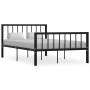 Estructura de cama sin colchón metal negro 120x200 cm