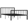 Estructura de cama sin colchón metal negro 120x200 cm