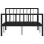 Estructura de cama sin colchón metal negro 120x200 cm