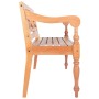 Banco Batavia de madera maciza de caoba marrón 98 cm