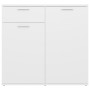 Aparador de madera contrachapada blanco 80x36x75 cm