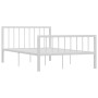 Estructura de cama sin colchón metal blanco 120x200 cm