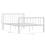 Estructura de cama sin colchón metal blanco 120x200 cm