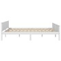 Estructura de cama sin colchón madera de pino blanco 160x200 cm