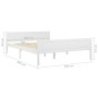 Estructura de cama sin colchón madera de pino blanco 160x200 cm