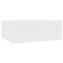 Mesita de noche flotante madera contrachapada blanco 40x30x15cm