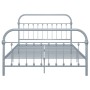 Estructura de cama sin colchón metal gris 140x200 cm