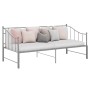Estructura sofá cama extraíble sin colchón metal gris 90x200 cm
