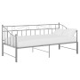 Estructura sofá cama extraíble sin colchón metal gris 90x200 cm