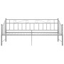 Estructura sofá cama extraíble sin colchón metal gris 90x200 cm