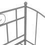 Estructura sofá cama extraíble sin colchón metal gris 90x200 cm