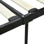 Estructura cama con dosel sin colchón metal negro 160x200 cm