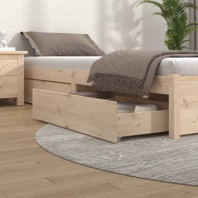 Cajones de cama 4 unidades madera maciza de pino